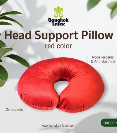 Travel Pillow of Traditional Shape "RED"