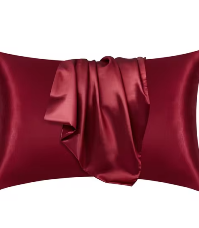 Pillowcase made of Thai silk red
