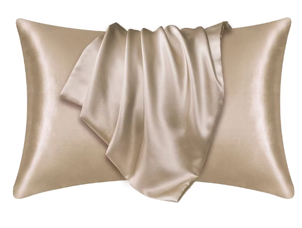Thai silk pillow case beige with a mother-of-pearl shade