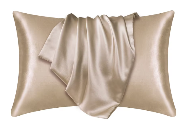 Thai silk pillow case beige with a mother-of-pearl shade